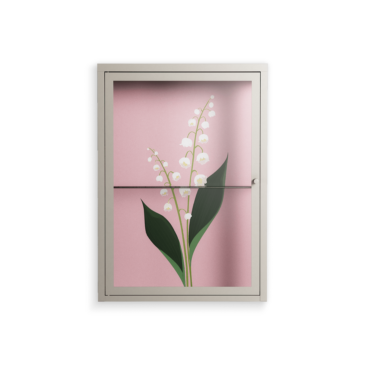 Kalas Konvalj - Wall Cabinet - Nur Rydberg - Pebble - Clear glass