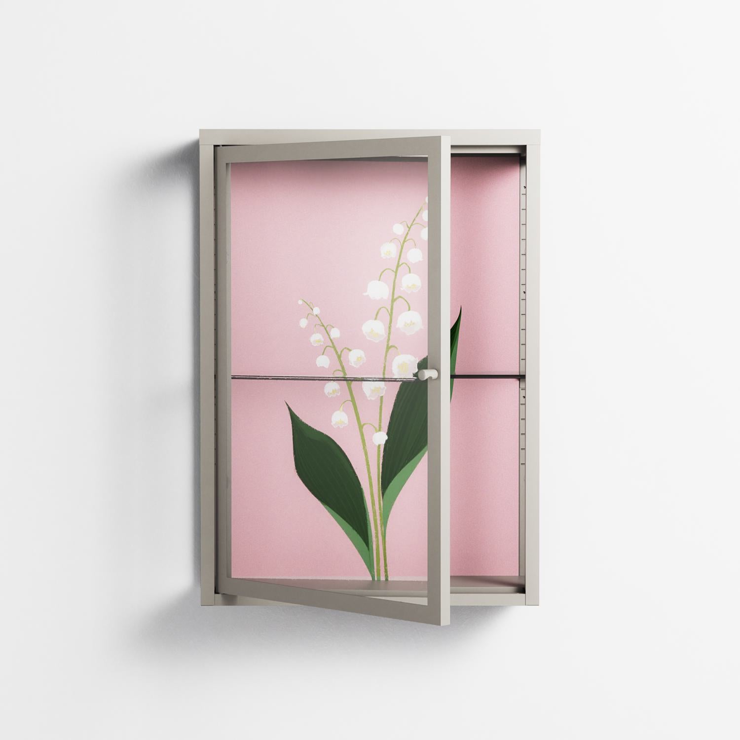 Kalas Konvalj - Wall Cabinet - Nur Rydberg - Pebble - Clear glass