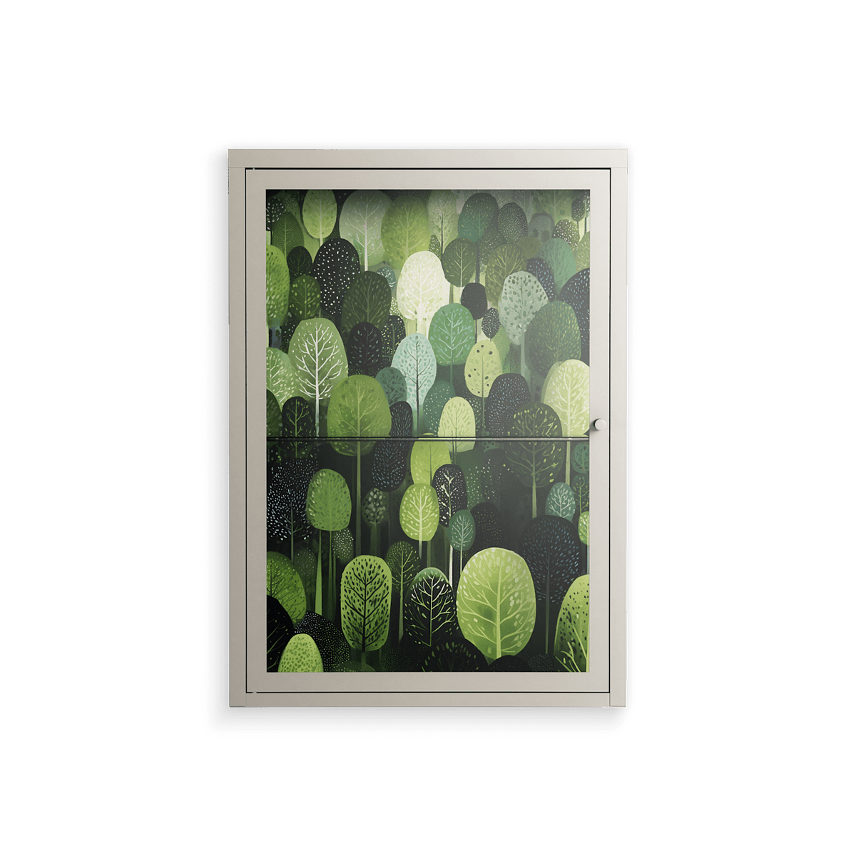 Tummetott - Wall Cabinet - Nur Rydberg - Pebble - Clear glass
