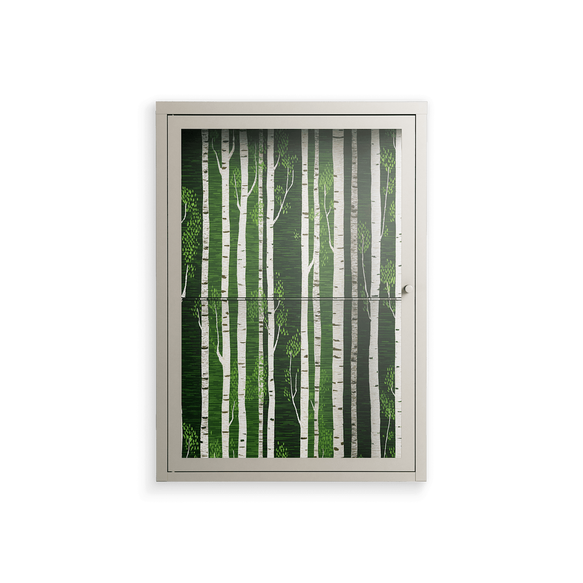 Björkskog - Wall Cabinet - Nur Rydberg - Pebble - Clear glass