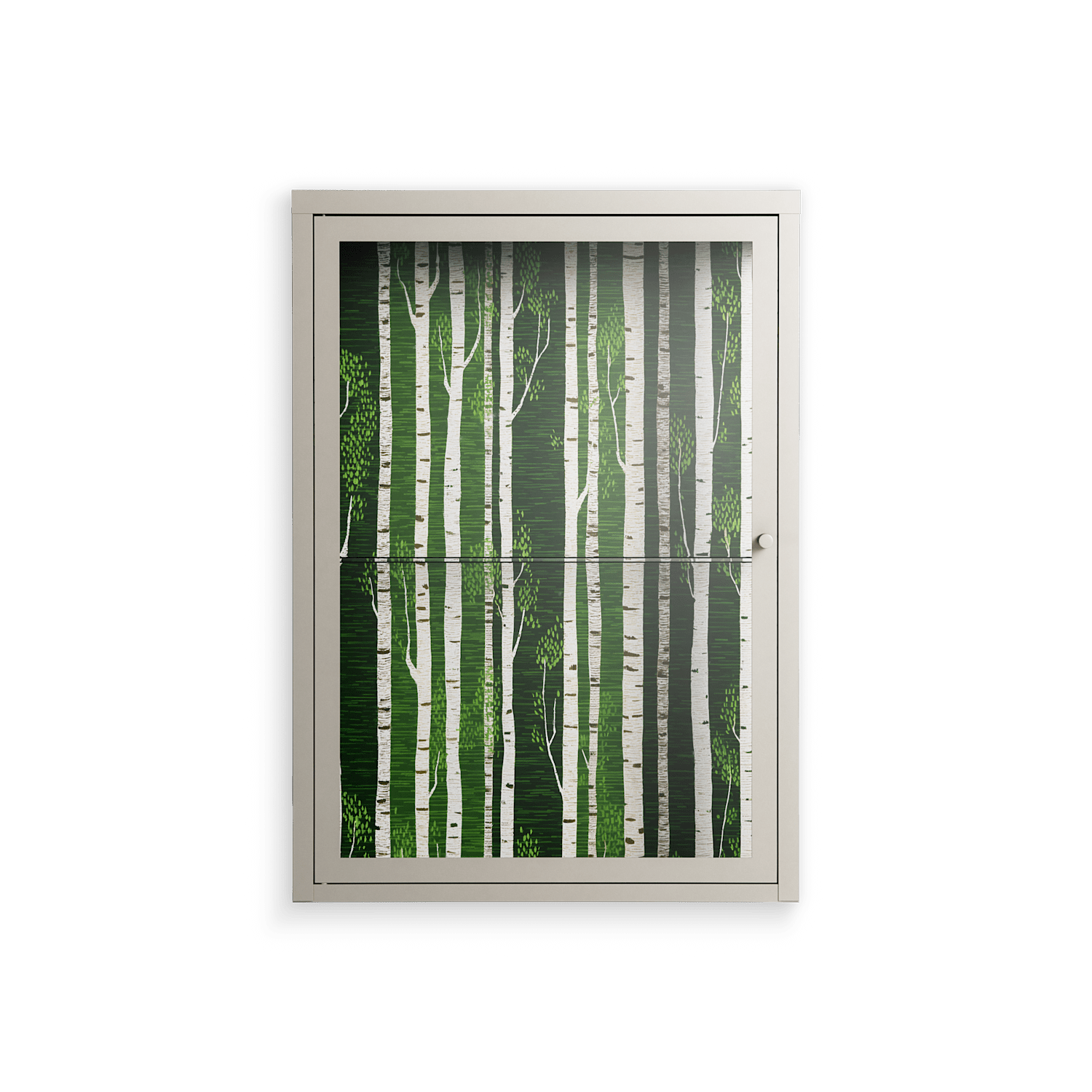 Björkskog - Wall Cabinet - Nur Rydberg - Pebble - Clear glass