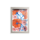 Big Orange Blooms - Wall Cabinet - Katie O’Shea - Pebble - Clear glass