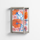 Big Orange Blooms - Wall Cabinet - Katie O’Shea - Pebble - Clear glass