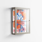 Big Orange Blooms - Wall Cabinet - Katie O’Shea - Pebble - Clear glass