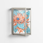Big Orange Blooms 2 - Wall Cabinet - Katie O’Shea - Pebble - Clear glass