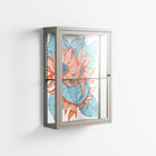 Big Orange Blooms 2 - Wall Cabinet - Katie O’Shea - Pebble - Clear glass