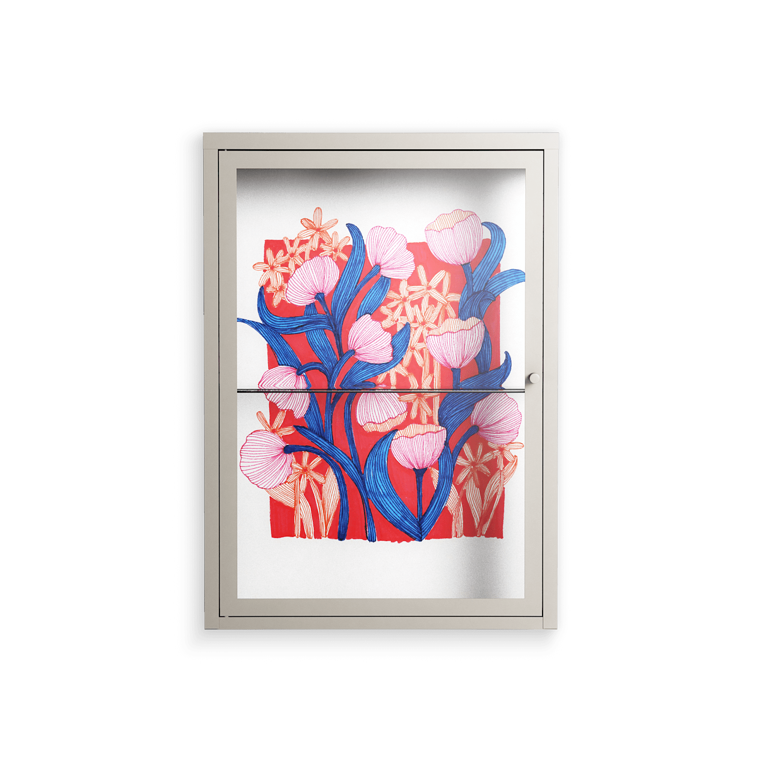 Buttercup - Wall Cabinet - Katie O’Shea - Pebble - Clear glass