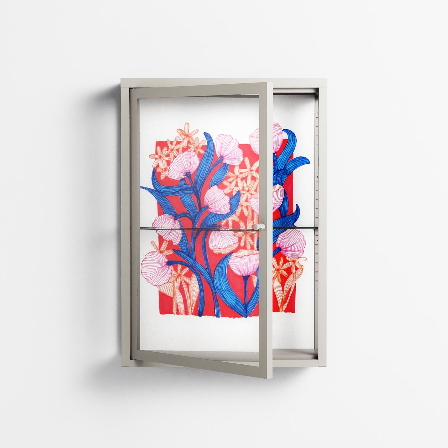 Buttercup - Wall Cabinet - Katie O’Shea - Pebble - Clear glass