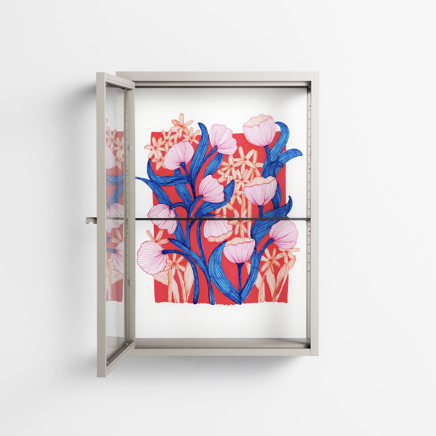 Buttercup - Wall Cabinet - Katie O’Shea - Pebble - Clear glass