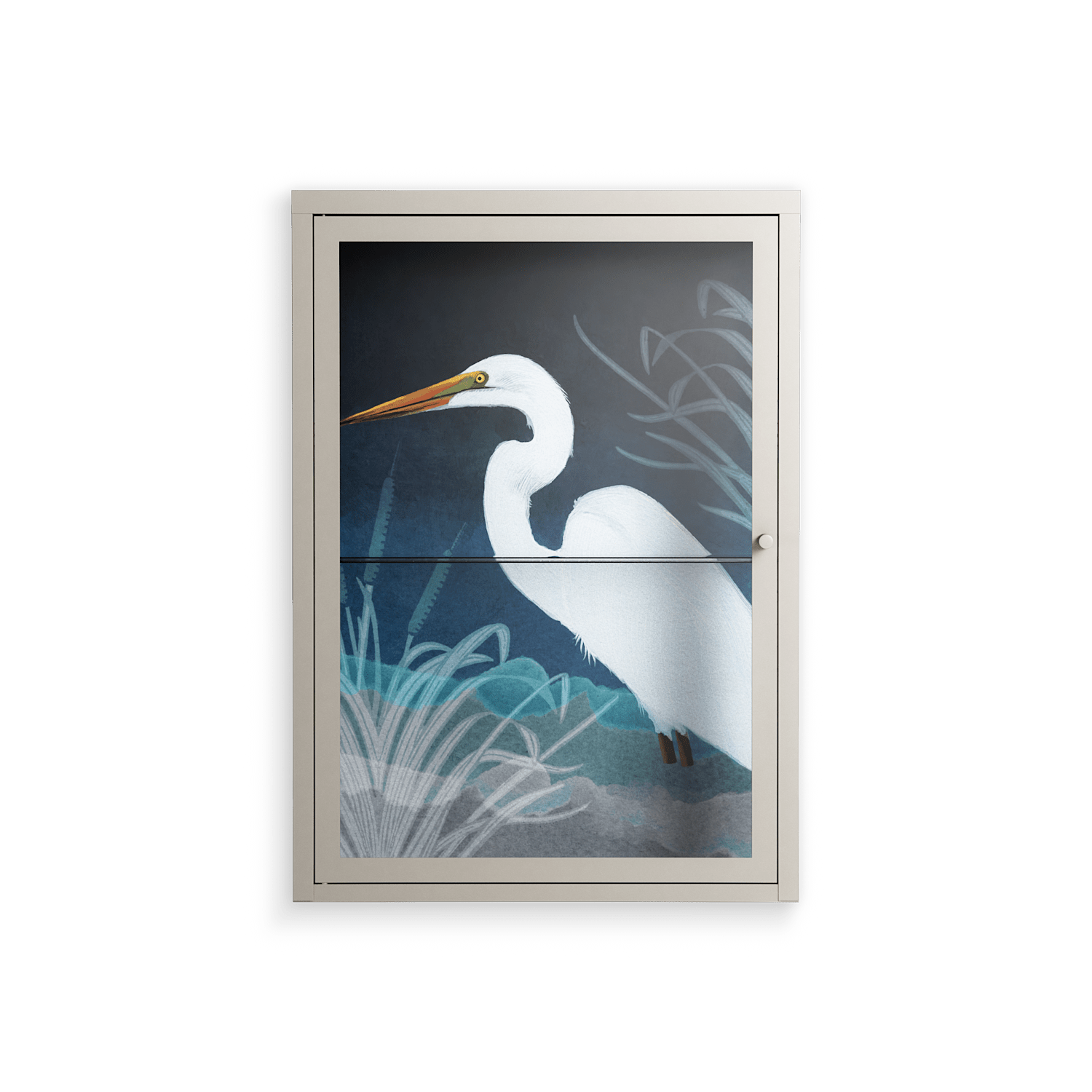 Egret - Wall Cabinet - Katie O’Shea - Pebble - Clear glass