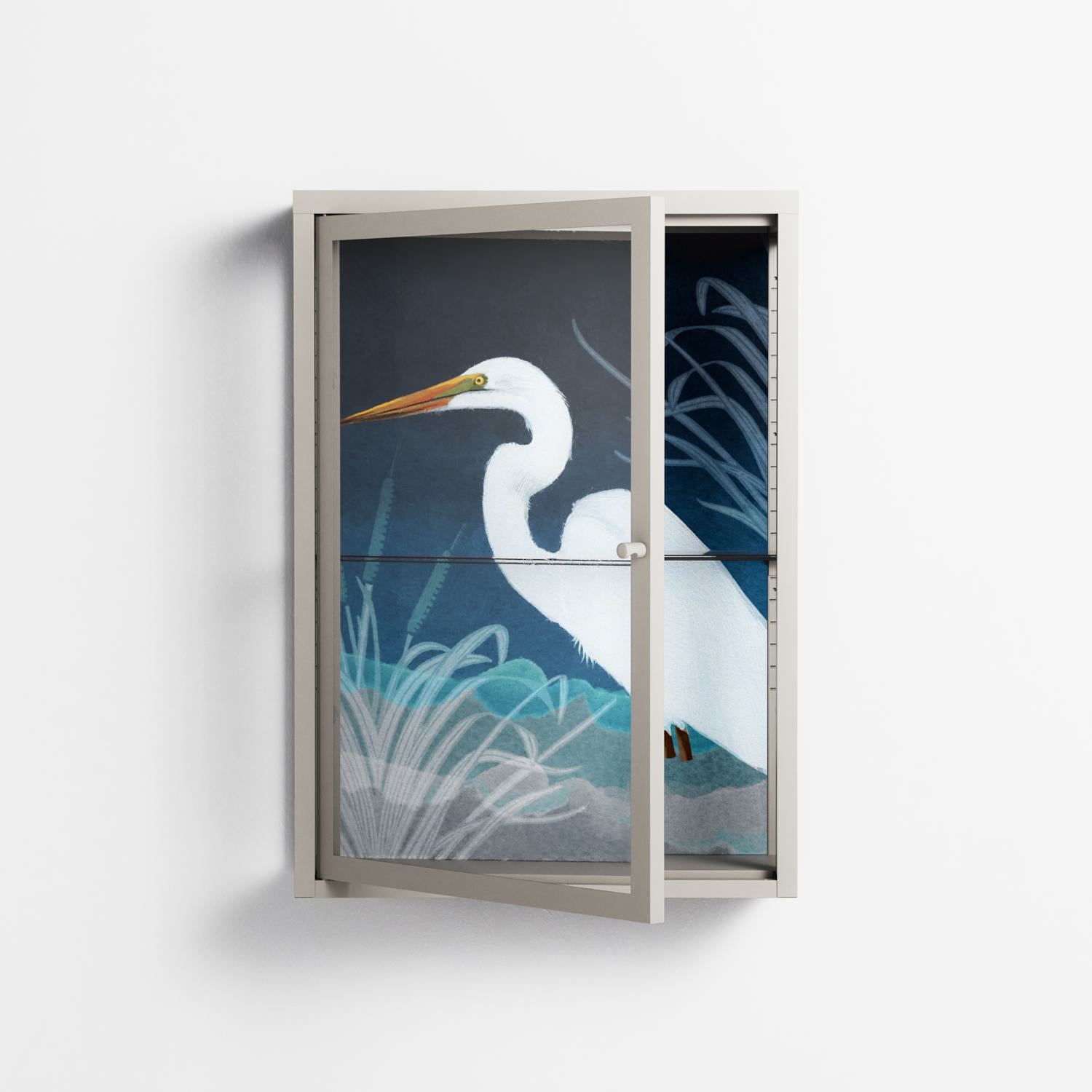 Egret - Wall Cabinet - Katie O’Shea - Pebble - Clear glass