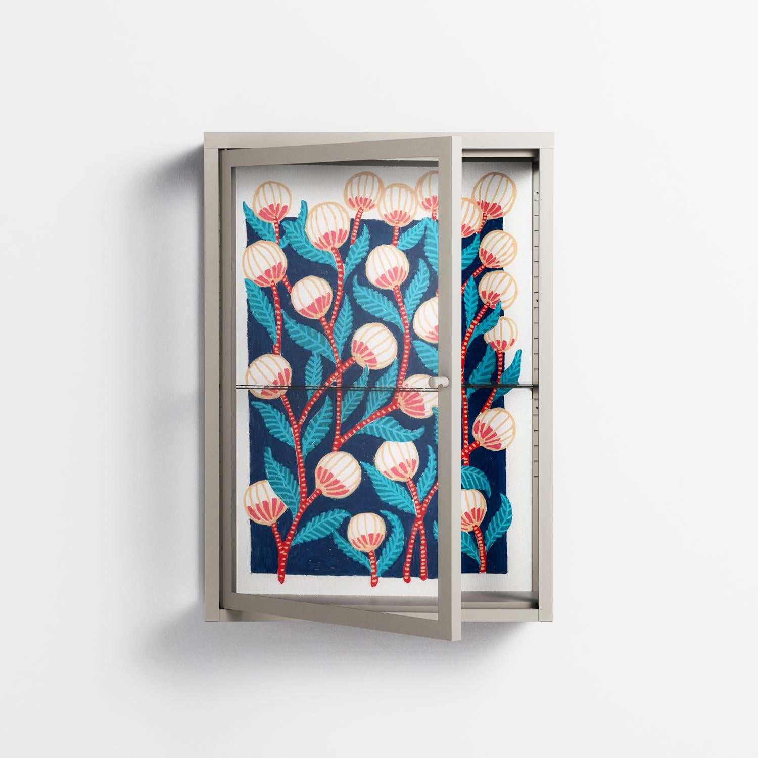 Gooseberries - Wall Cabinet - Katie O’Shea - Pebble - Clear glass