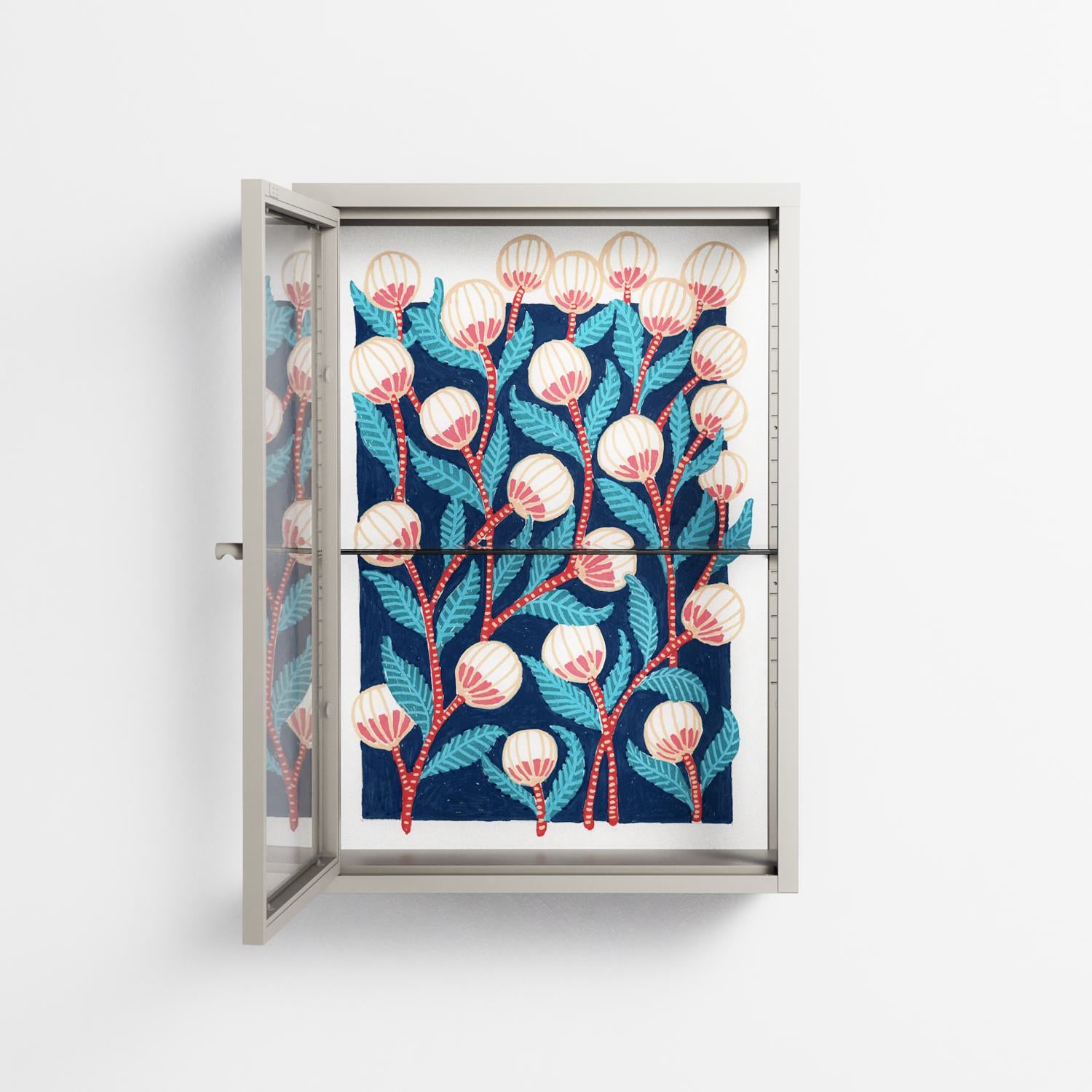 Gooseberries - Wall Cabinet - Katie O’Shea - Pebble - Clear glass