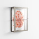 Orange Flowers 1 - Wall Cabinet - Katie O’Shea - Pebble - Clear glass