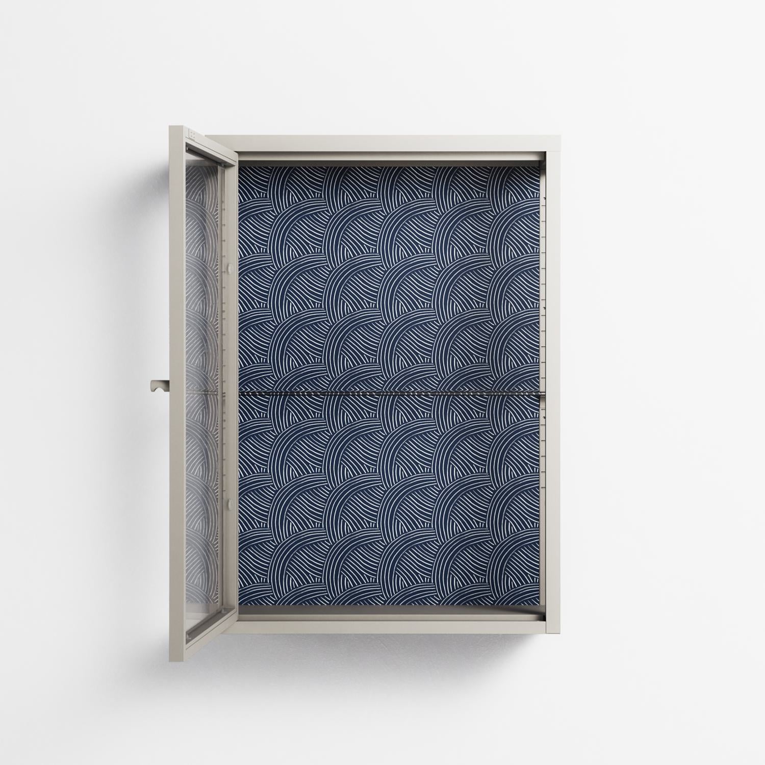 Basket Weave - Wall Cabinet - Katie O’Shea - Pebble - Clear glass