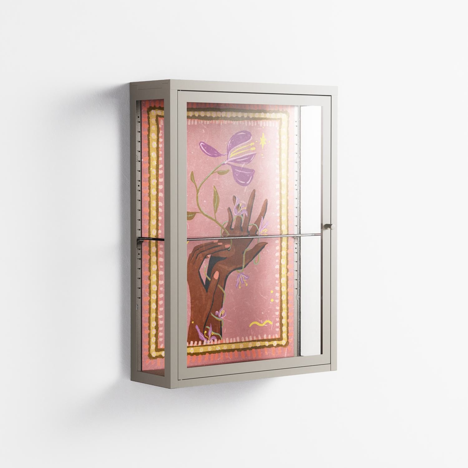 Connect With Nature - Wall Cabinet - Raissa Oltmanns - Pebble - Clear glass