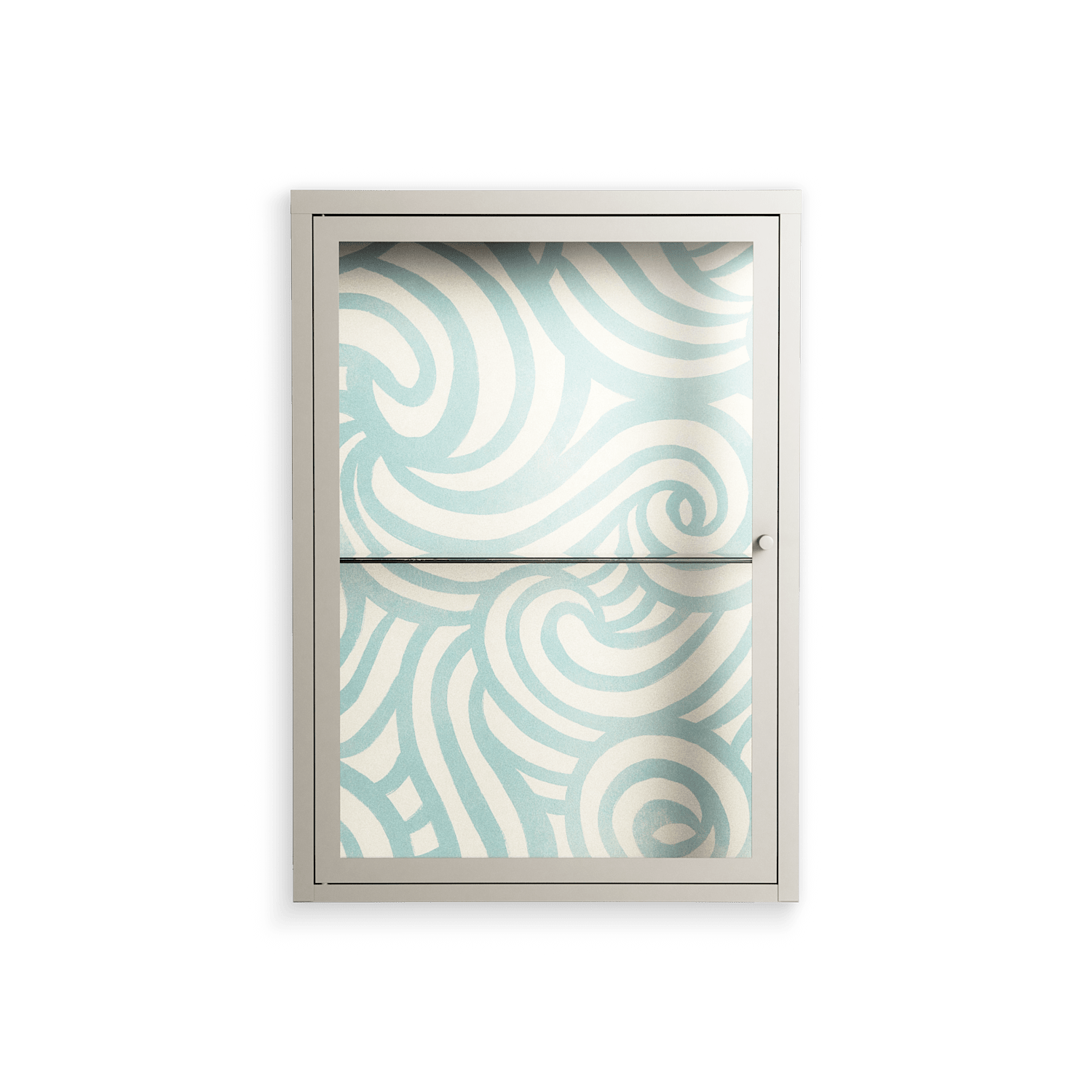 Epic Swirl - Wall Cabinet - Amy Suther - Pebble - Clear glass