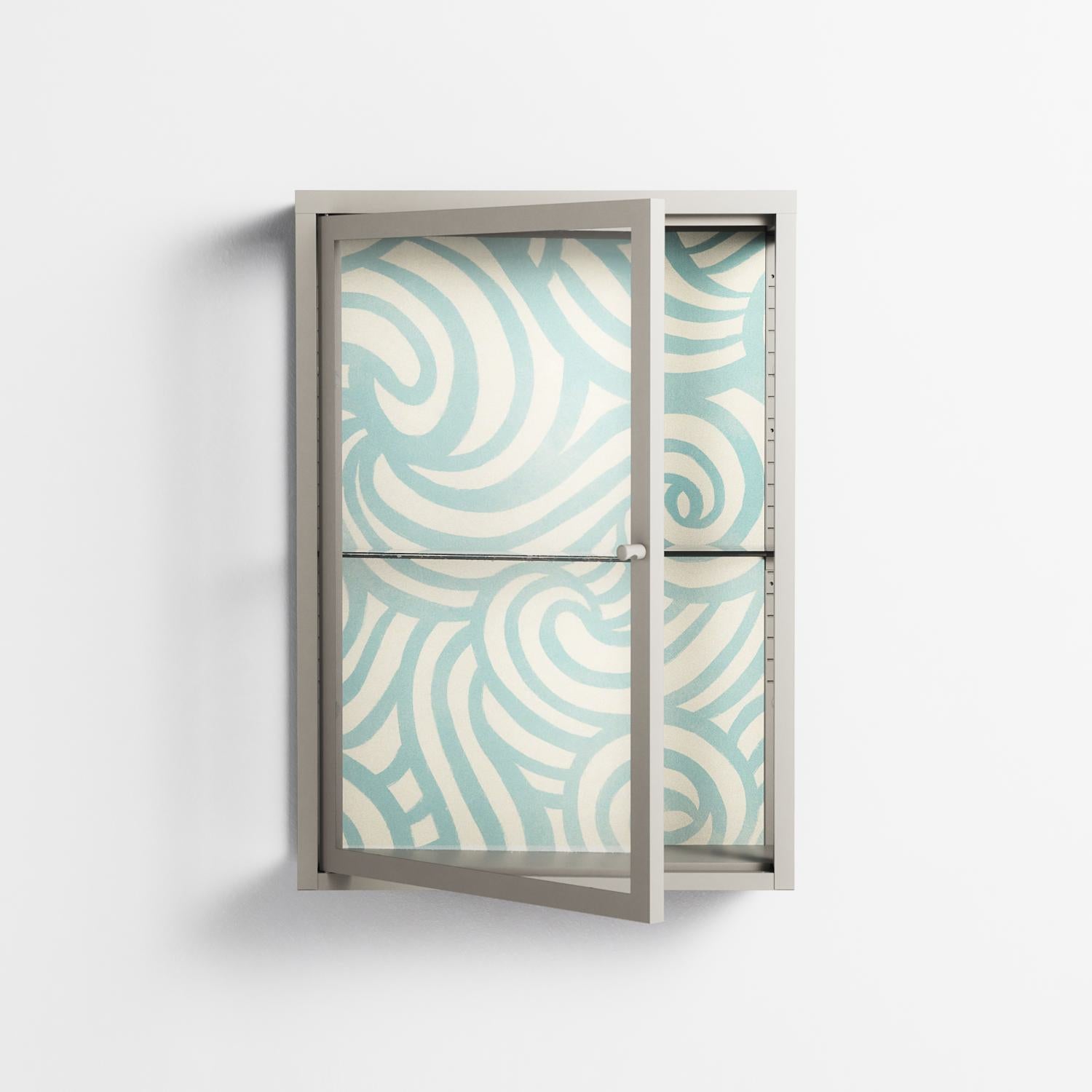 Epic Swirl - Wall Cabinet - Amy Suther - Pebble - Clear glass