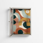Abstract Sunrise - Wall Cabinet - Amy Suther - Pebble - Clear glass