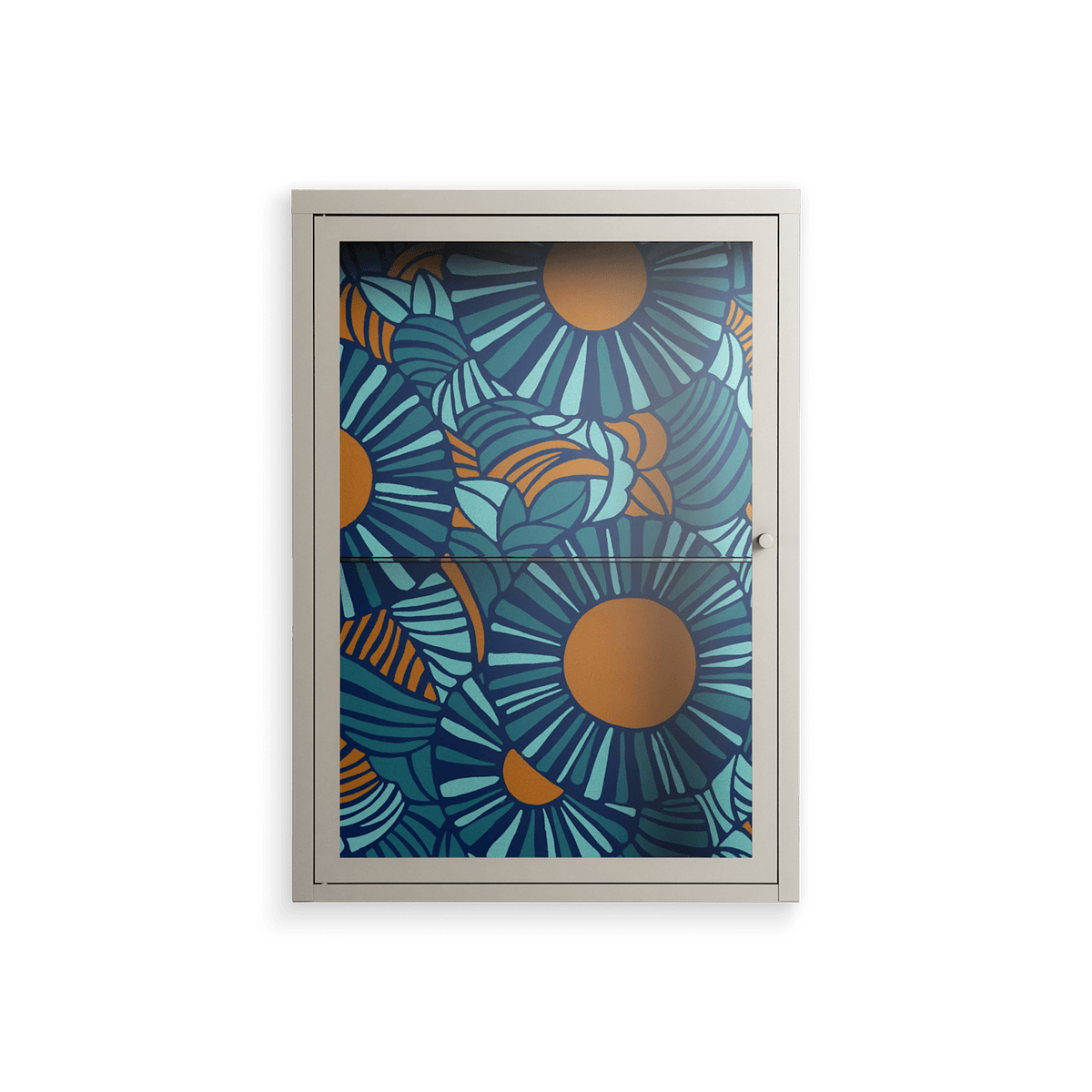 Bellis Bounty Blue - Wall Cabinet - Amy Suther - Pebble - Clear glass