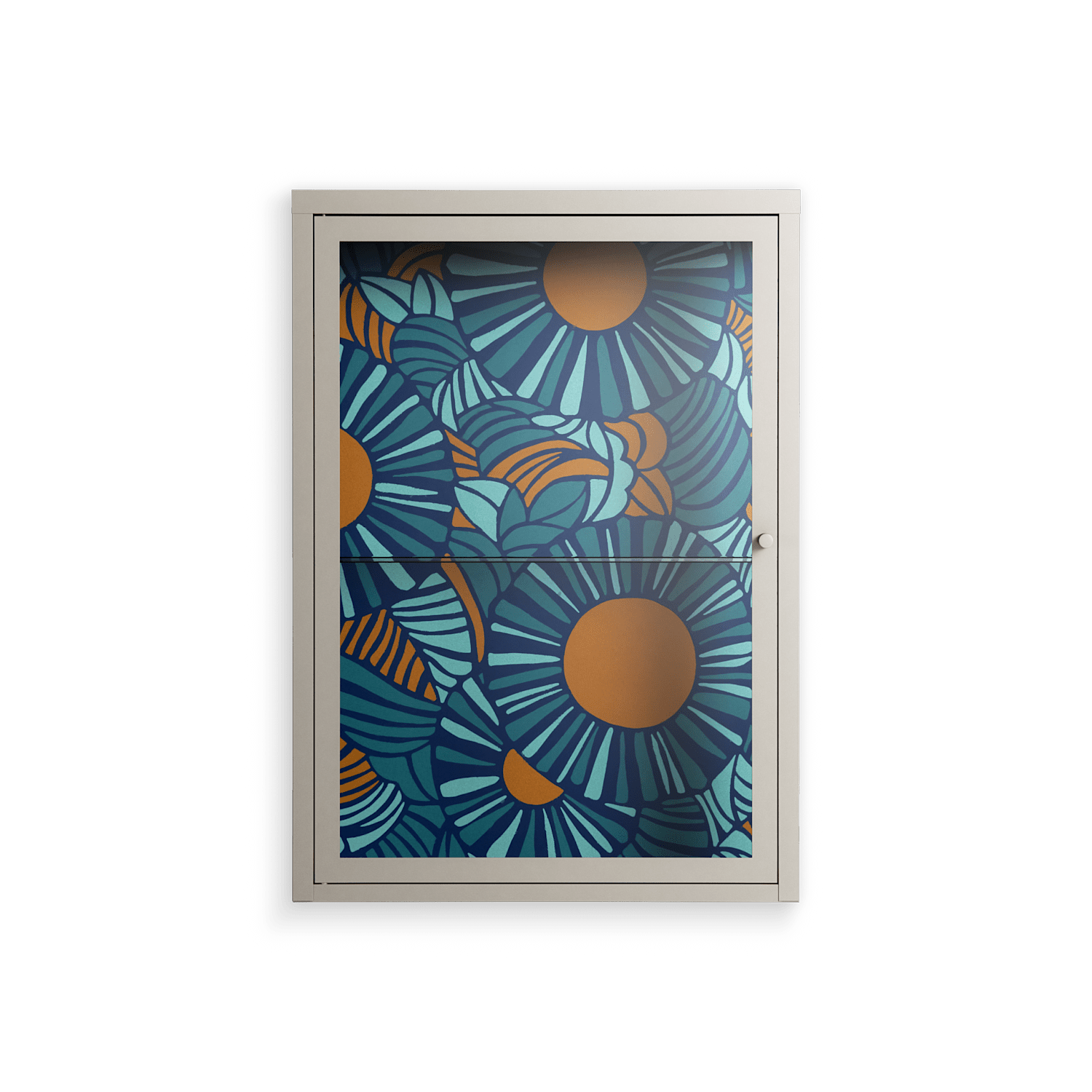 Bellis Bounty Blue - Wall Cabinet - Amy Suther - Pebble - Clear glass