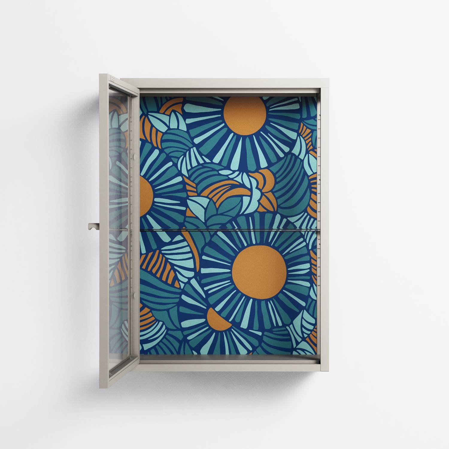Bellis Bounty Blue - Wall Cabinet - Amy Suther - Pebble - Clear glass