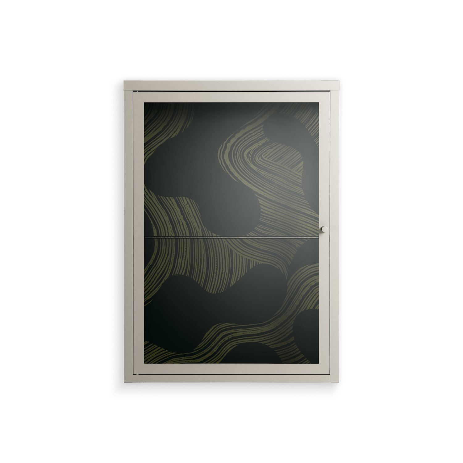 Midnight Dune - Wall Cabinet - Amy Suther - Pebble - Clear glass
