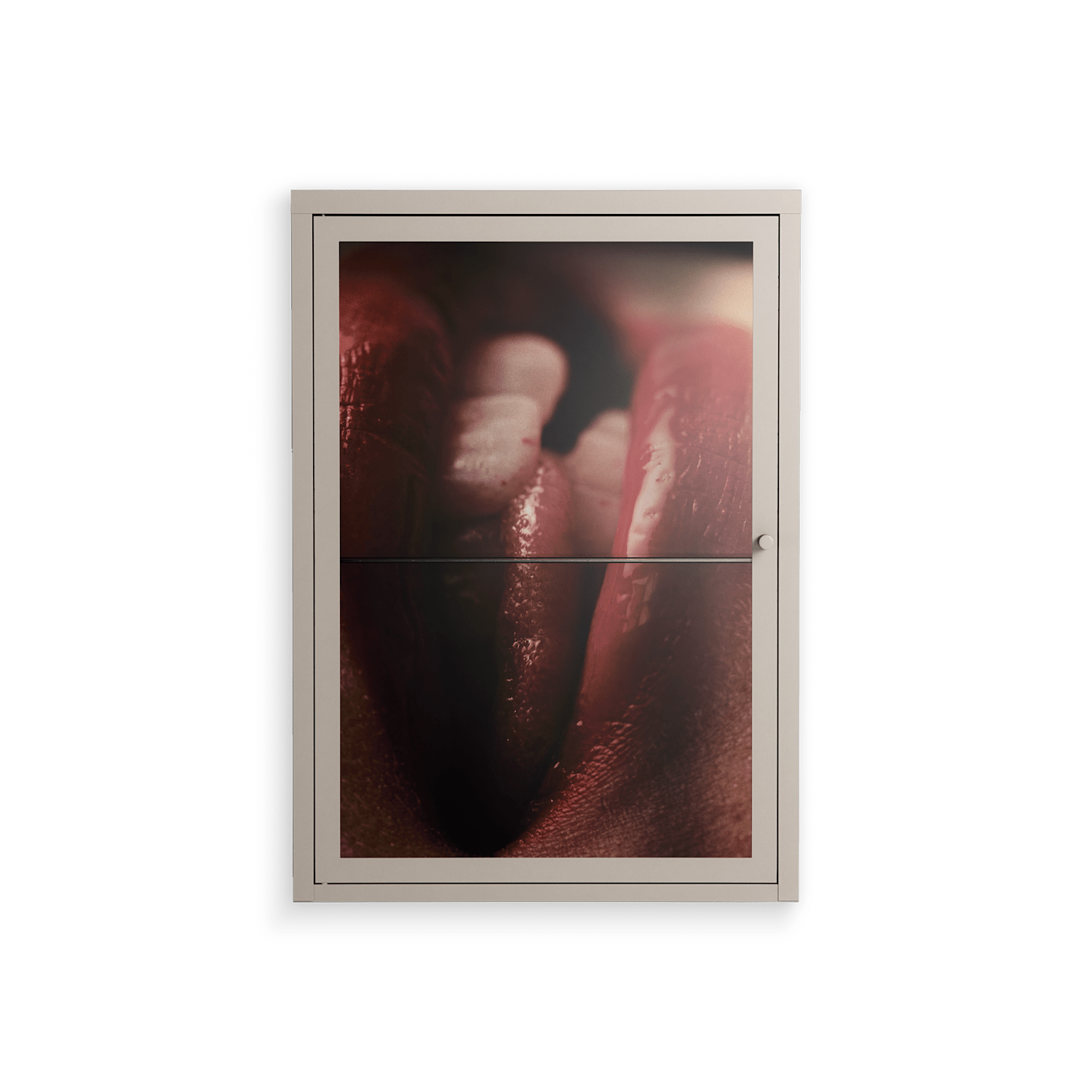 Red 2 - Wall Cabinet - Nadia Ryder - Pebble - Clear glass