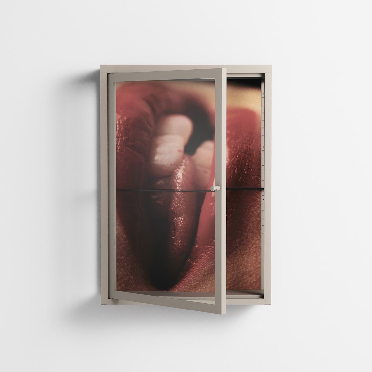 Red 2 - Wall Cabinet - Nadia Ryder - Pebble - Clear glass