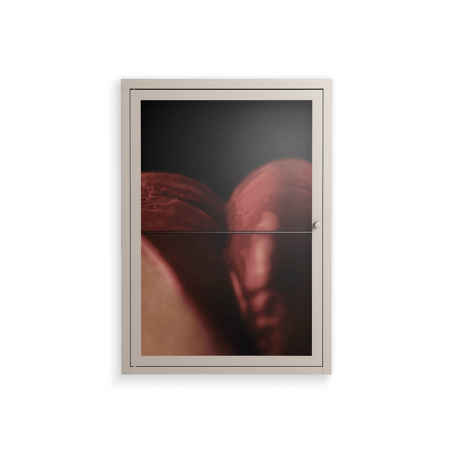 Red 3 - Wall Cabinet - Nadia Ryder - Pebble - Clear glass