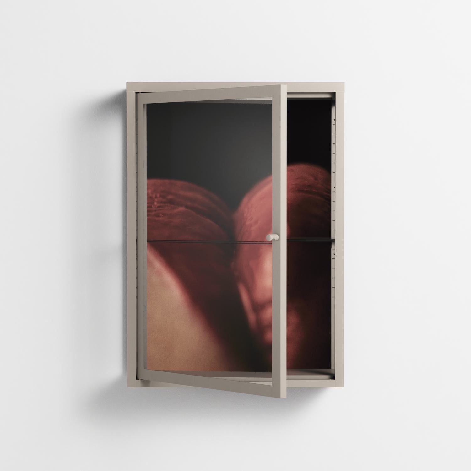 Red 3 - Wall Cabinet - Nadia Ryder - Pebble - Clear glass