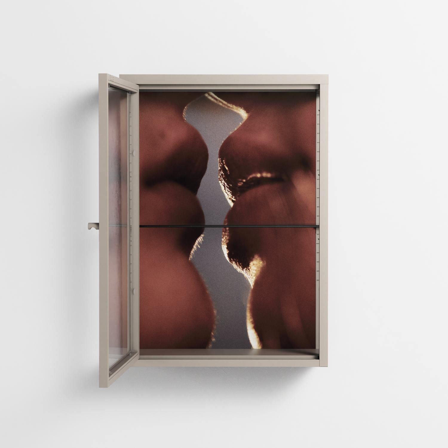 The Art Of Kissing 2 - Wall Cabinet - Nadia Ryder - Pebble - Clear glass
