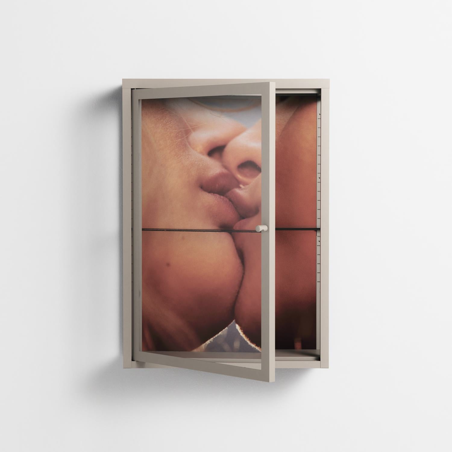 The Art Of Kissing - Wall Cabinet - Nadia Ryder - Pebble - Clear glass