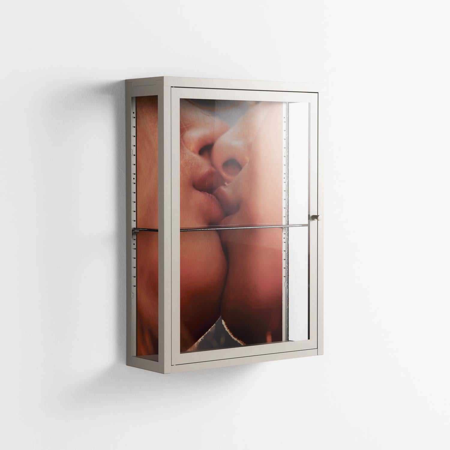 The Art Of Kissing - Wall Cabinet - Nadia Ryder - Pebble - Clear glass