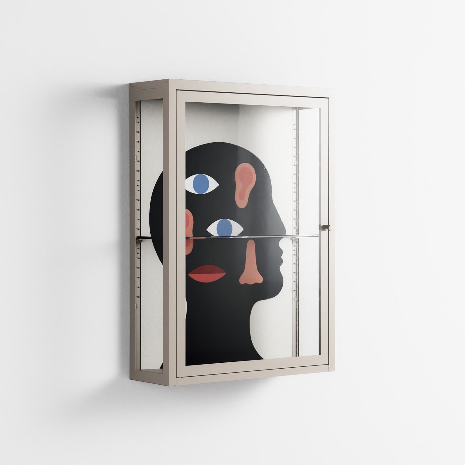 Désordre_Intérieur - Wall Cabinet - David Vanadia - Pebble - Clear glass