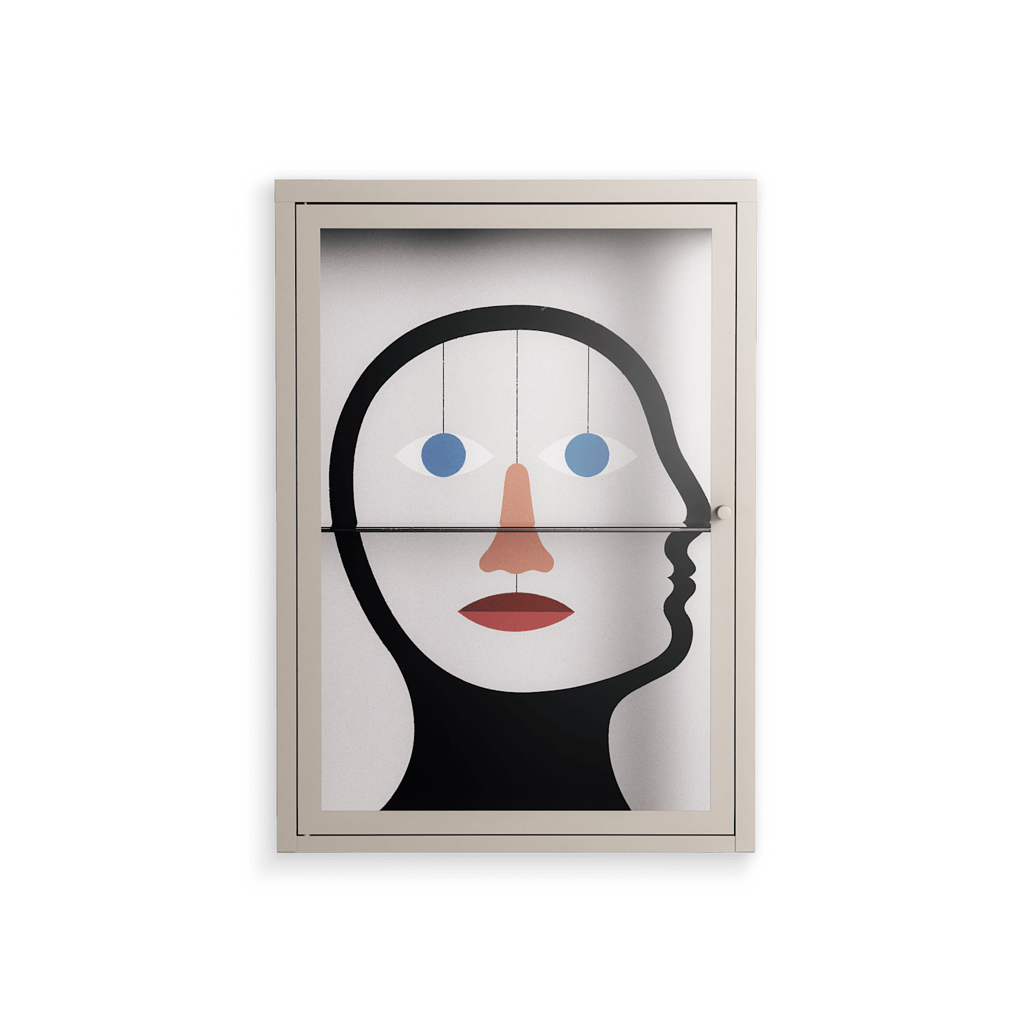 En_Suspend - Wall Cabinet - David Vanadia - Pebble - Clear glass