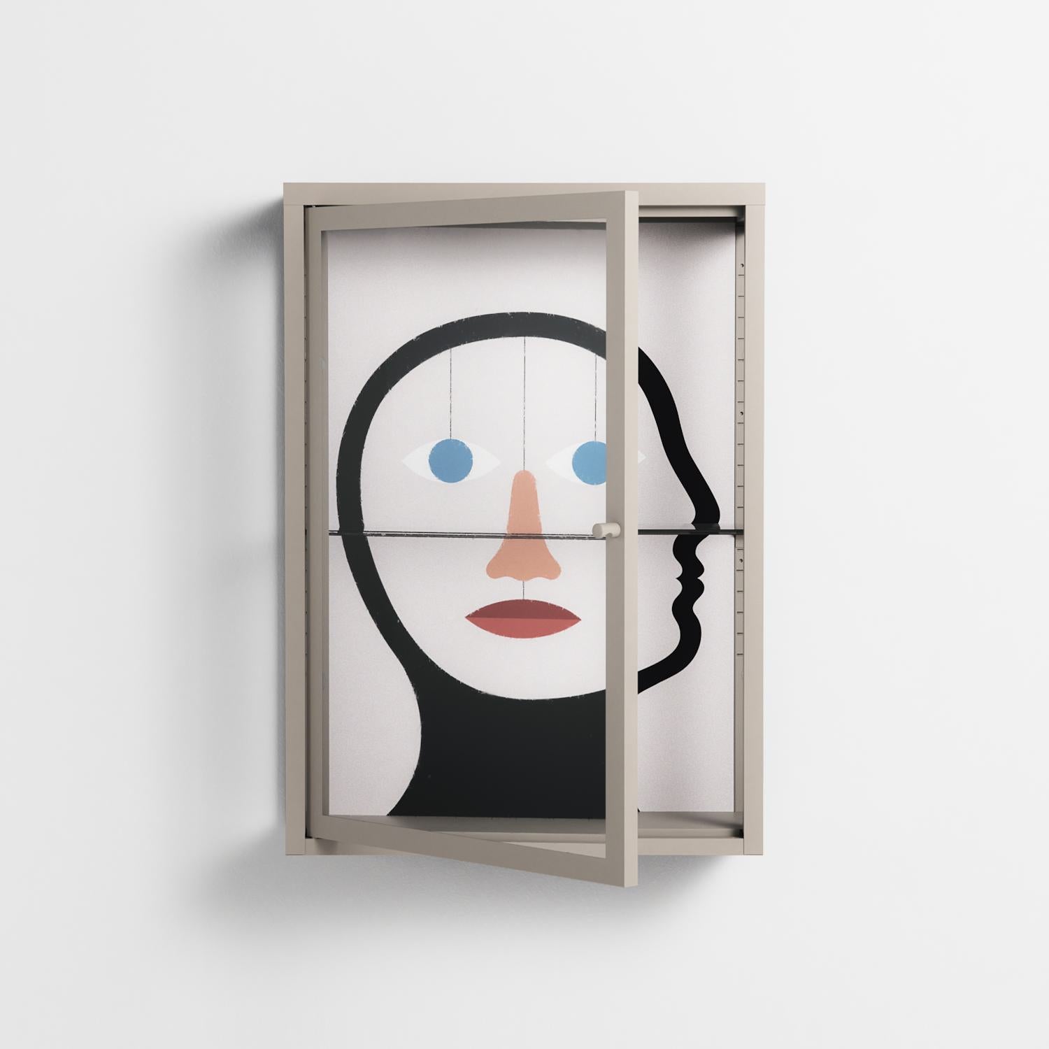 En_Suspend - Wall Cabinet - David Vanadia - Pebble - Clear glass