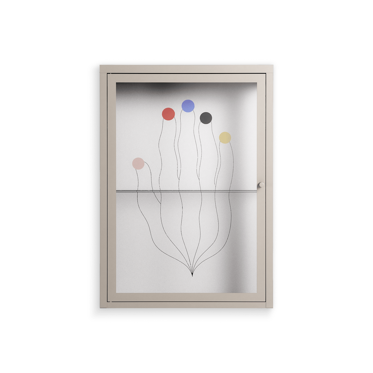 Épanoui - Wall Cabinet - David Vanadia - Pebble - Clear glass