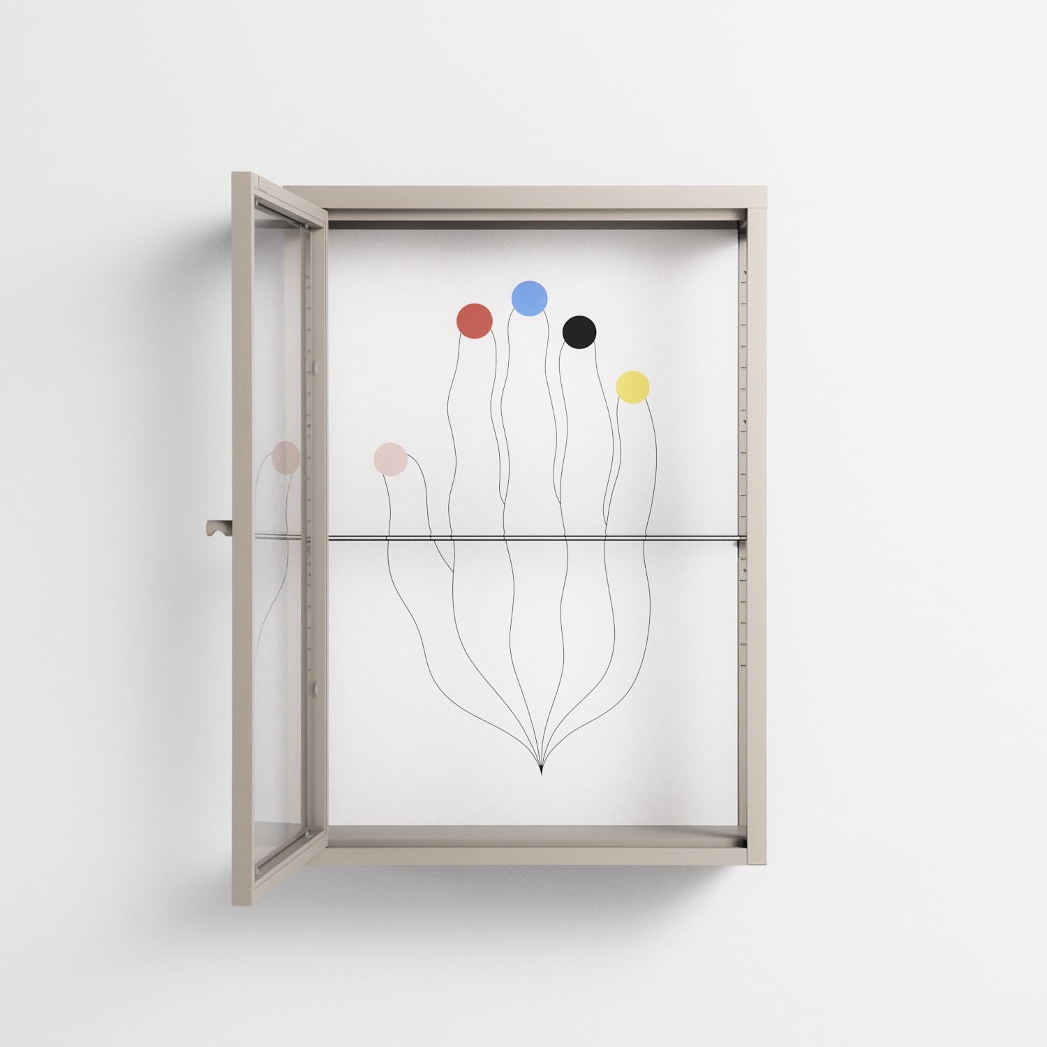 Épanoui - Wall Cabinet - David Vanadia - Pebble - Clear glass
