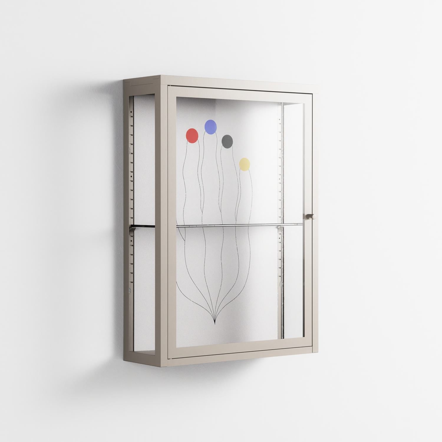 Épanoui - Wall Cabinet - David Vanadia - Pebble - Clear glass
