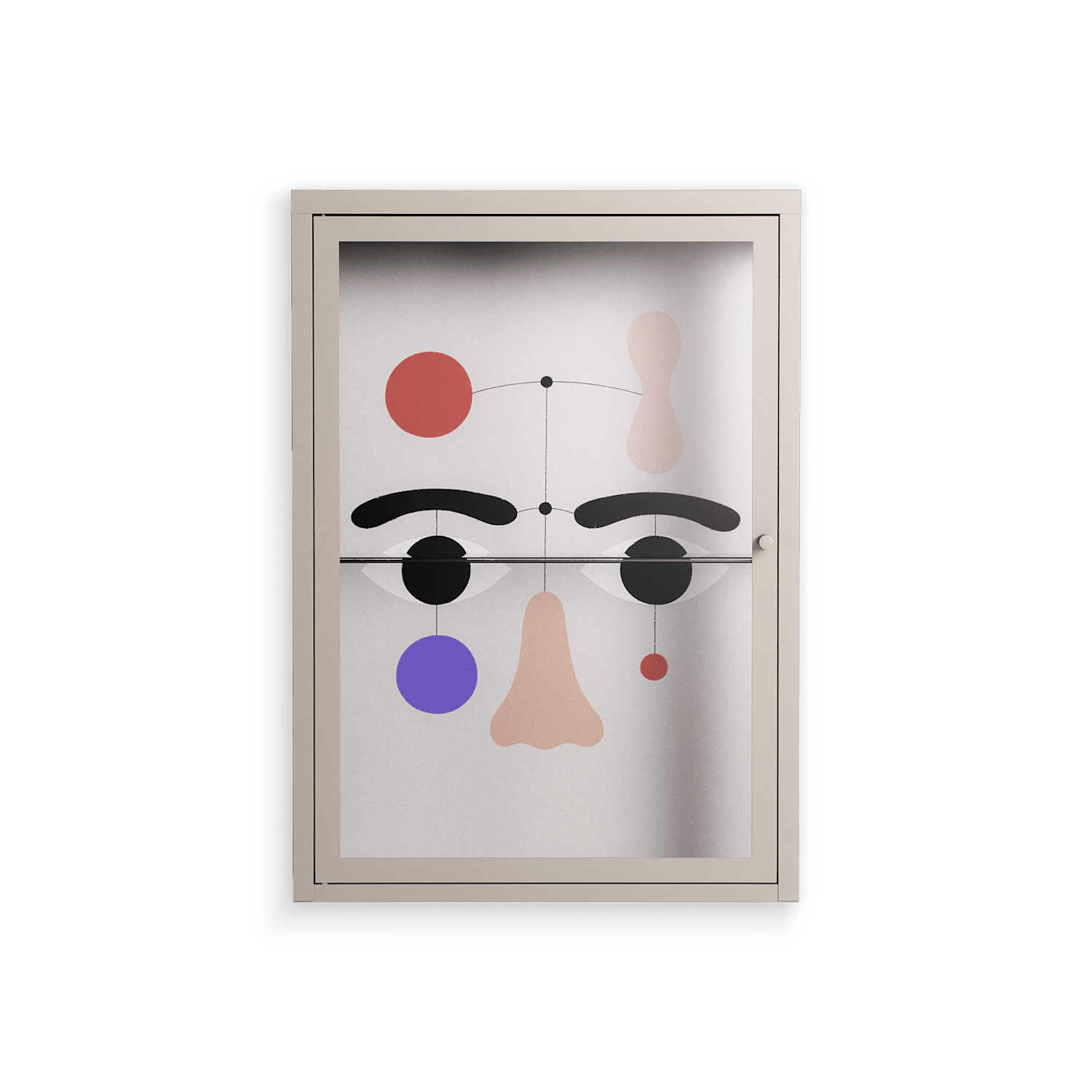 Équilibré - Wall Cabinet - David Vanadia - Pebble - Clear glass