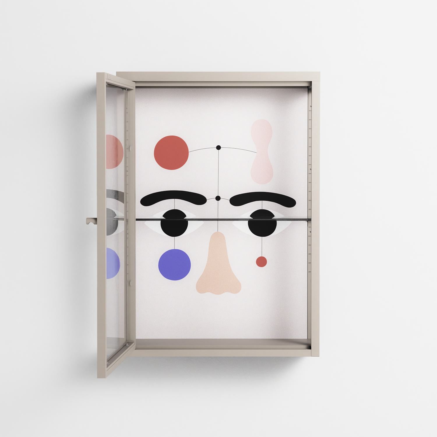 Équilibré - Wall Cabinet - David Vanadia - Pebble - Clear glass