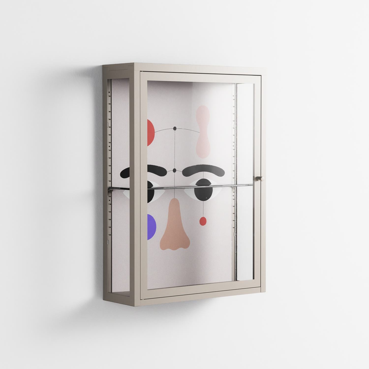 Équilibré - Wall Cabinet - David Vanadia - Pebble - Clear glass