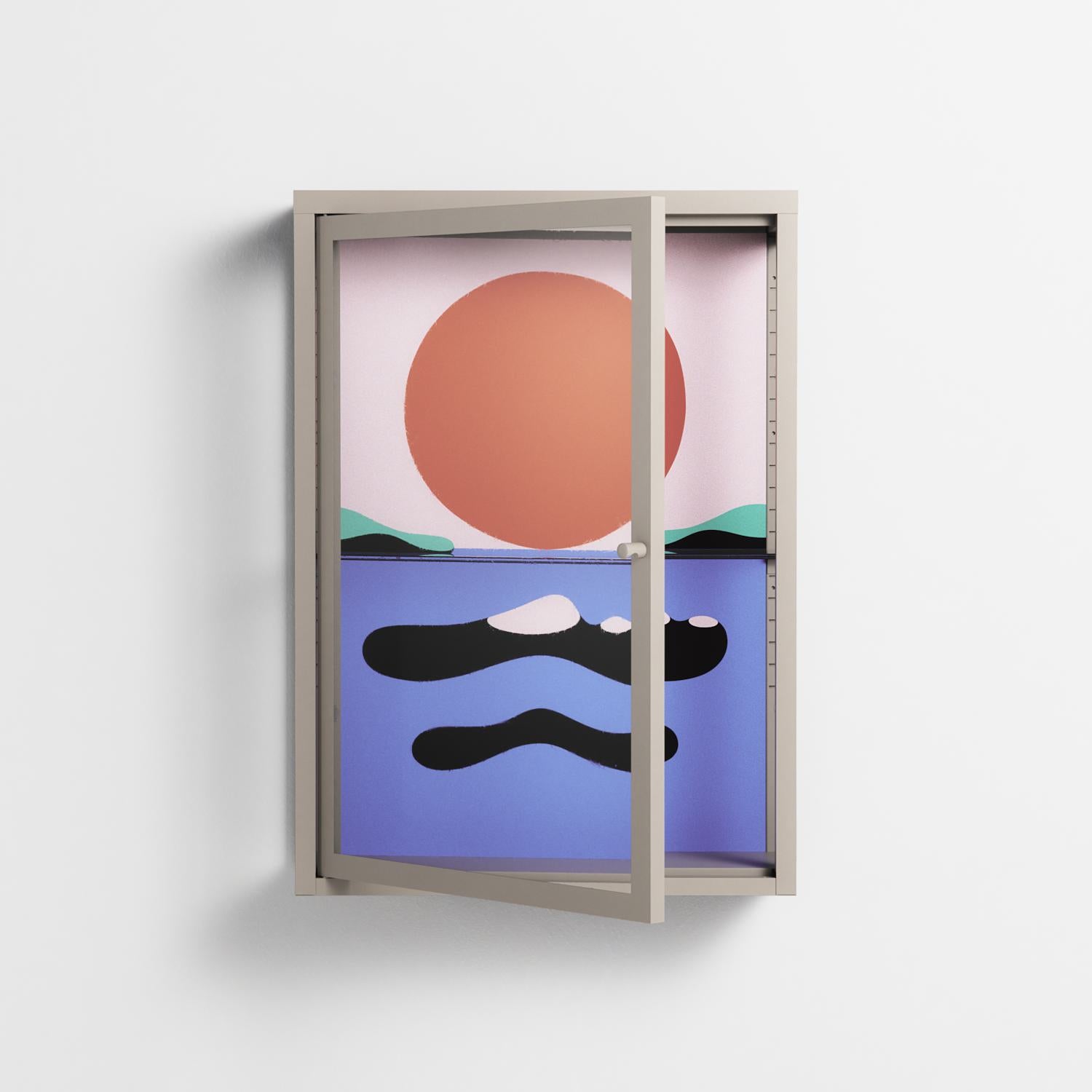 Immergé - Wall Cabinet - David Vanadia - Pebble - Clear glass