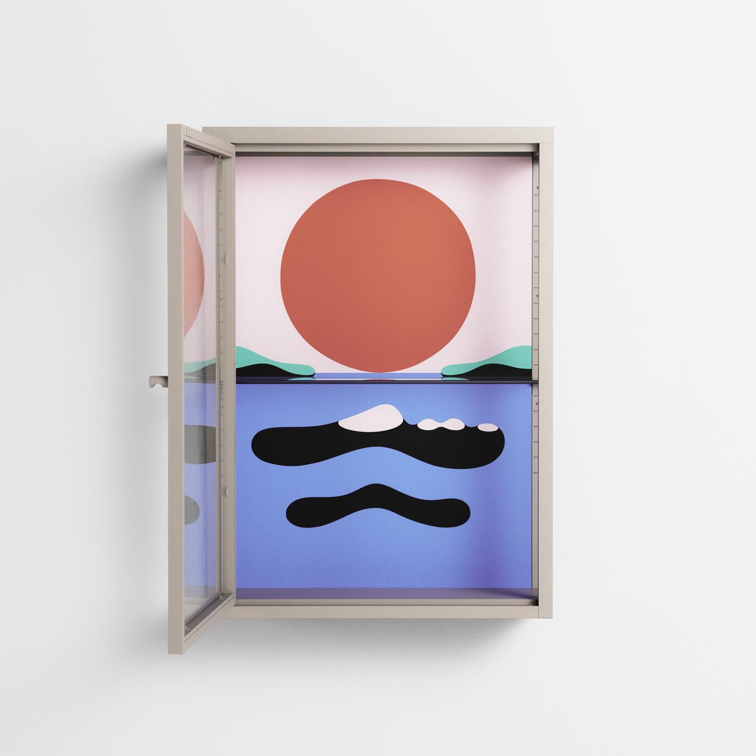 Immergé - Wall Cabinet - David Vanadia - Pebble - Clear glass