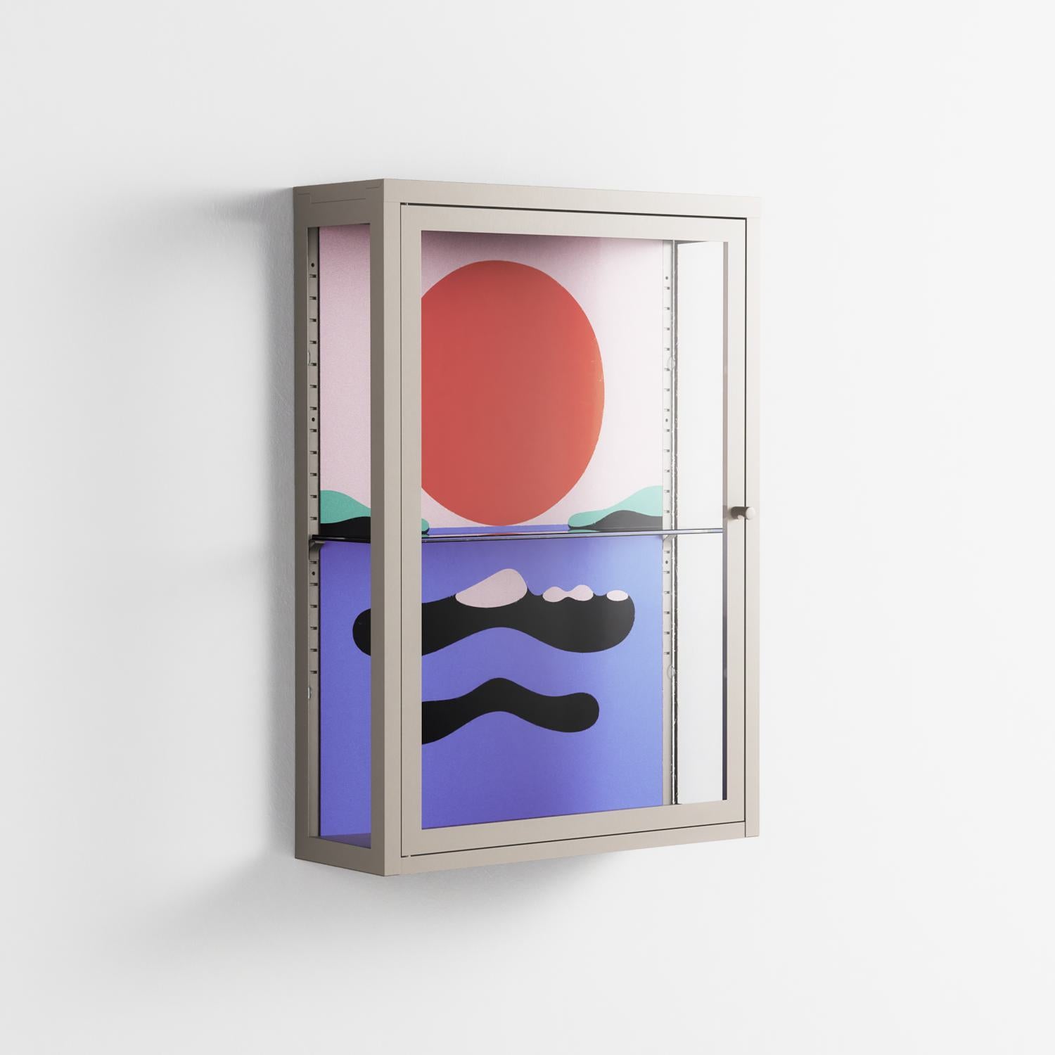 Immergé - Wall Cabinet - David Vanadia - Pebble - Clear glass