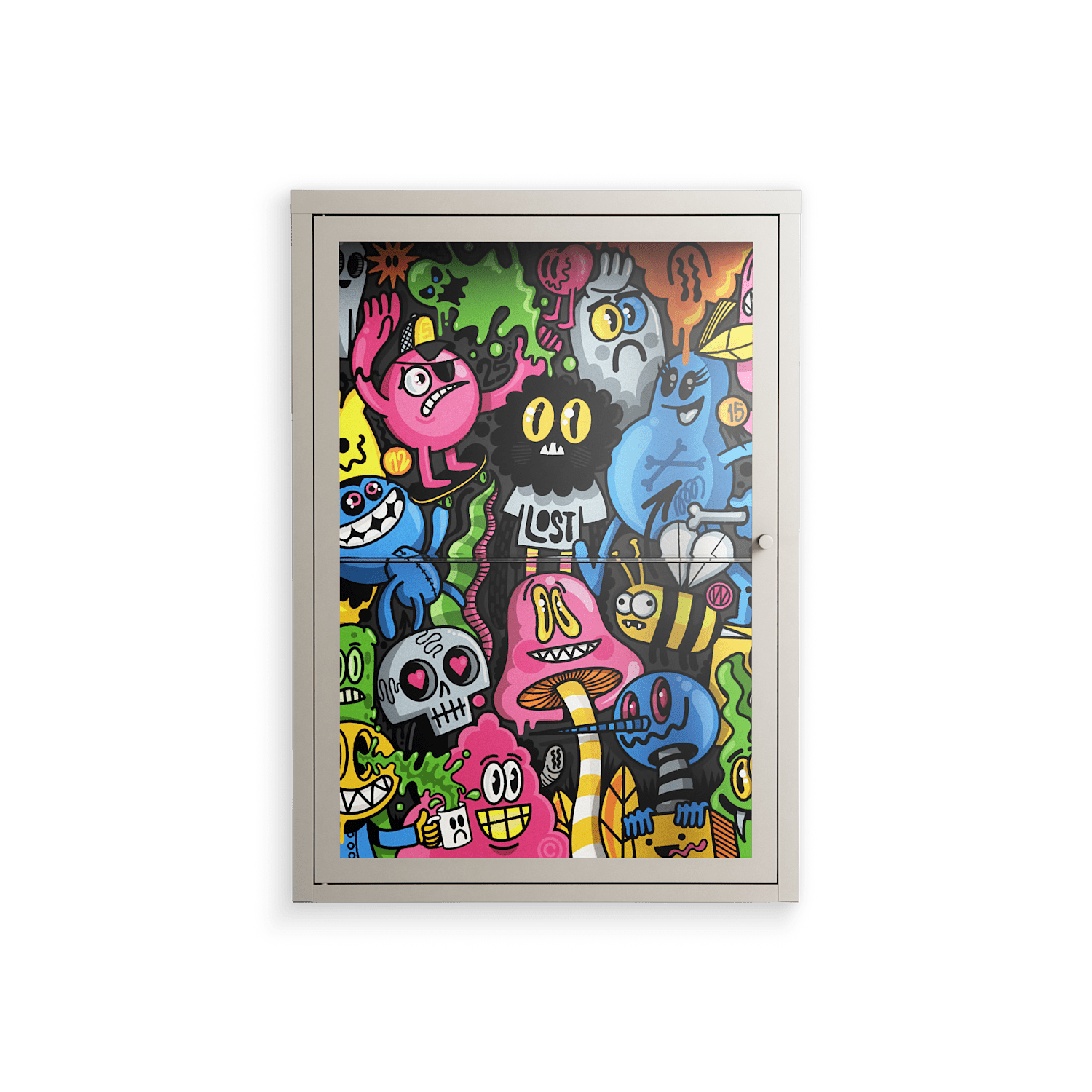 All The Good Guys - Wall Cabinet - Craig Watkins - Pebble - Clear glass