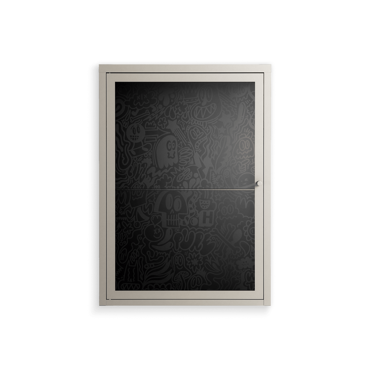 The Single Color - Wall Cabinet - Craig Watkins - Pebble - Clear glass