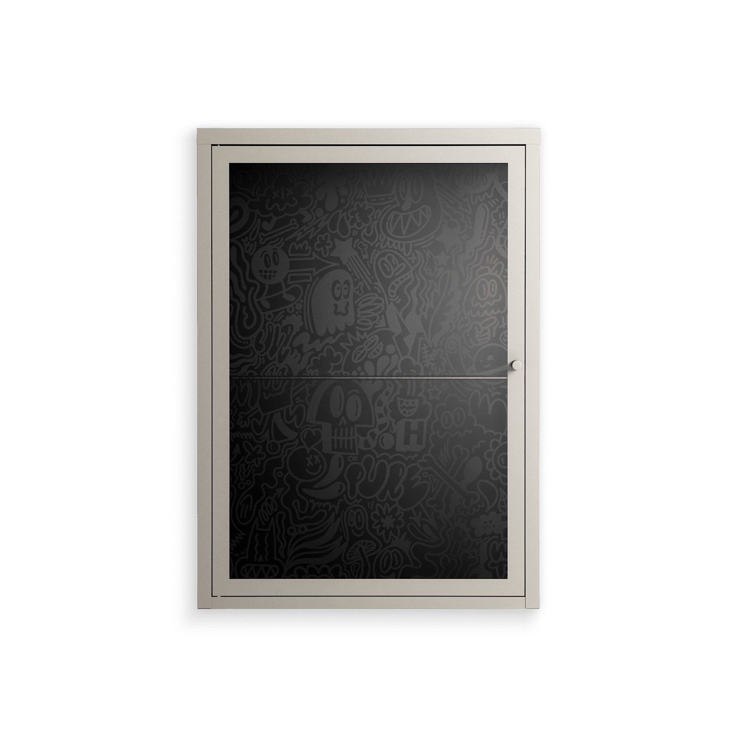 The Single Color - Wall Cabinet - Craig Watkins - Pebble - Clear glass