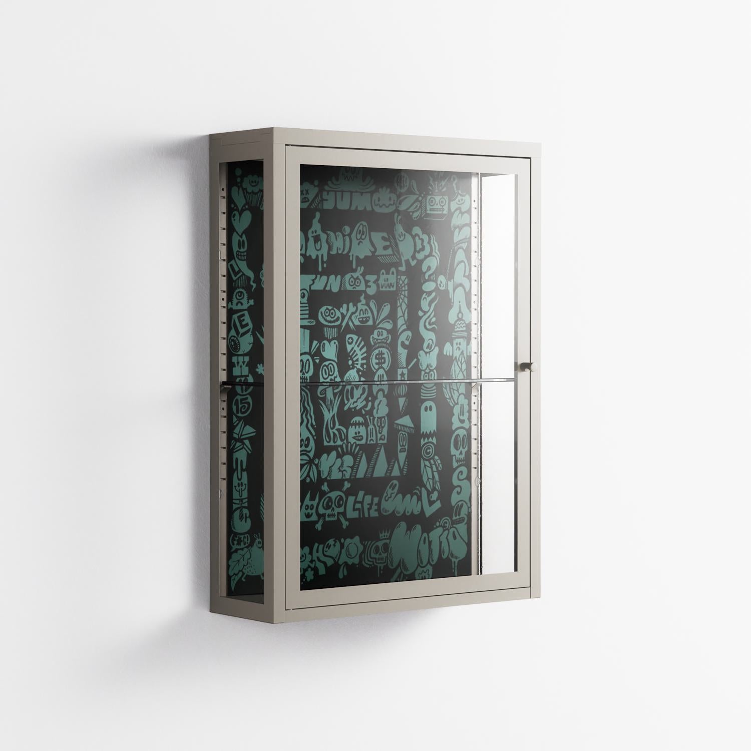 Optical Delusion - Wall Cabinet - Craig Watkins - Pebble - Clear glass